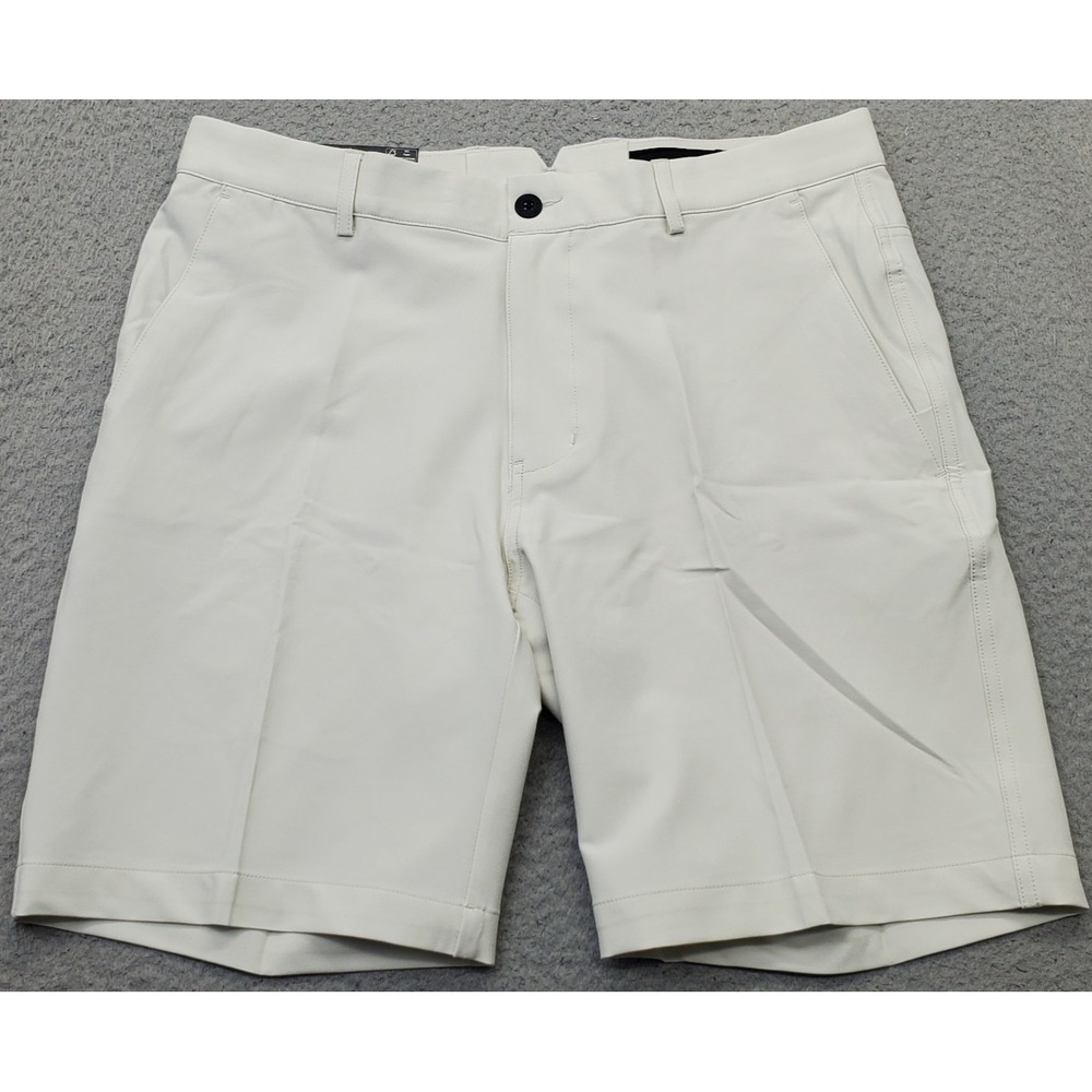 Dunning Golf Shorts Mens 33 Tan Player Fit Woven Performance Stretch Flat Front